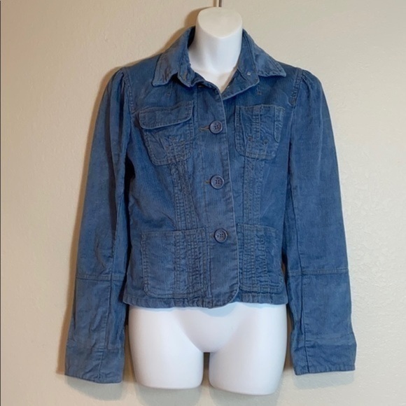 BB Dakota Light Blue Corduroy Jacket - Picture 2 of 6